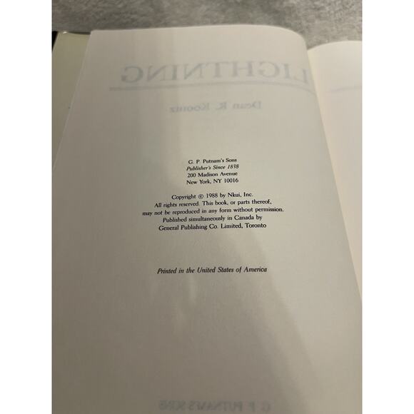 Lightning by Dean Koontz (1988, HCDJ) BCE Edition, Vintage Horror Novel, Rare - Picture 8 of 8